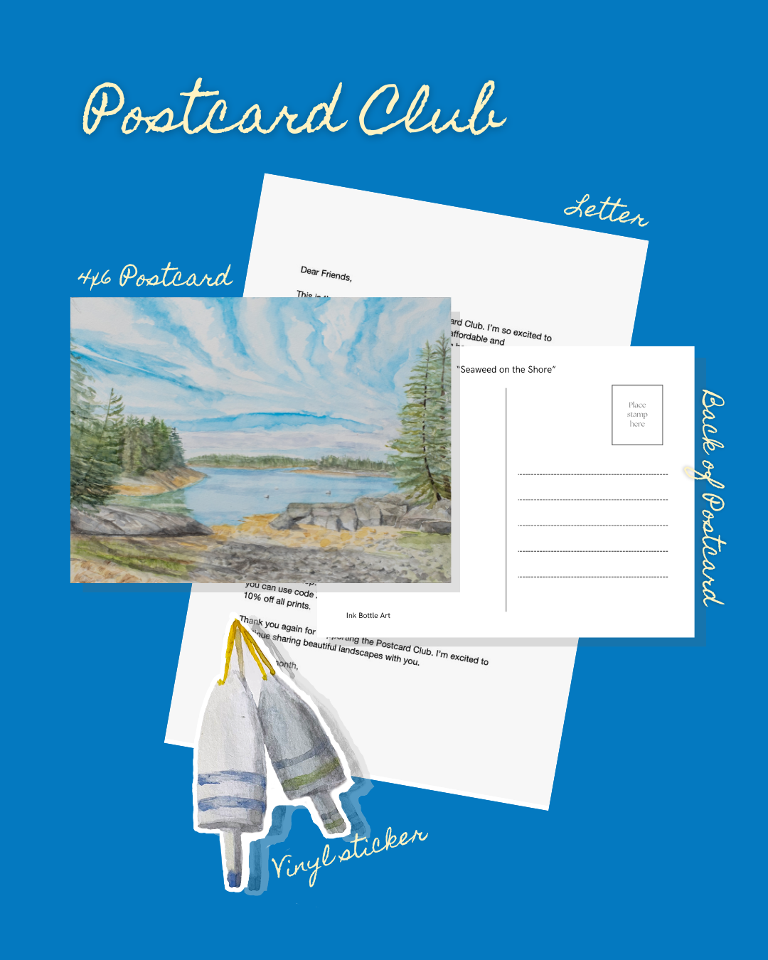 Ink Bottle Art Postcard Club